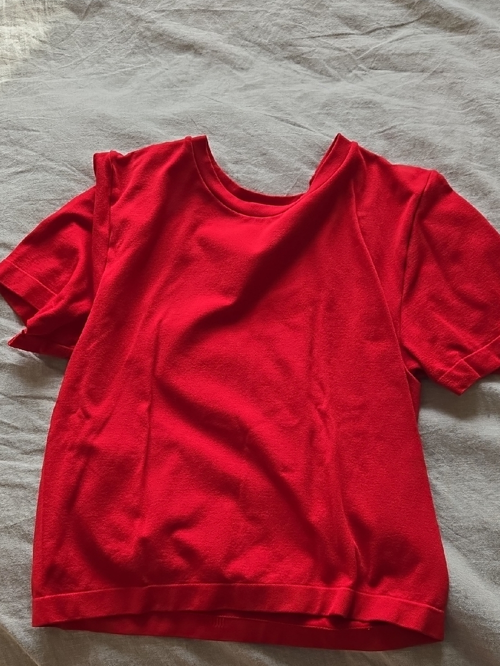 Athletic Short Sleeve Red Tee